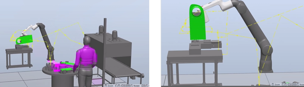 Machining trajectory simulation