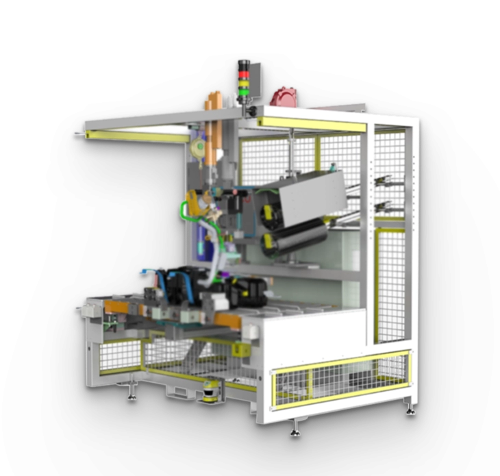 Pump and valve assembly line