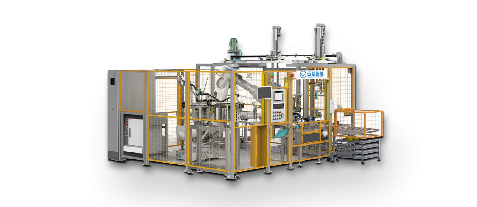 Fuel tank and fuel line robotic flexible welding production line