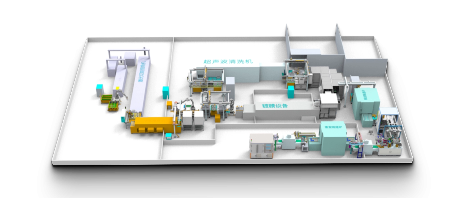 Intelligent production line for car rearview mirrors