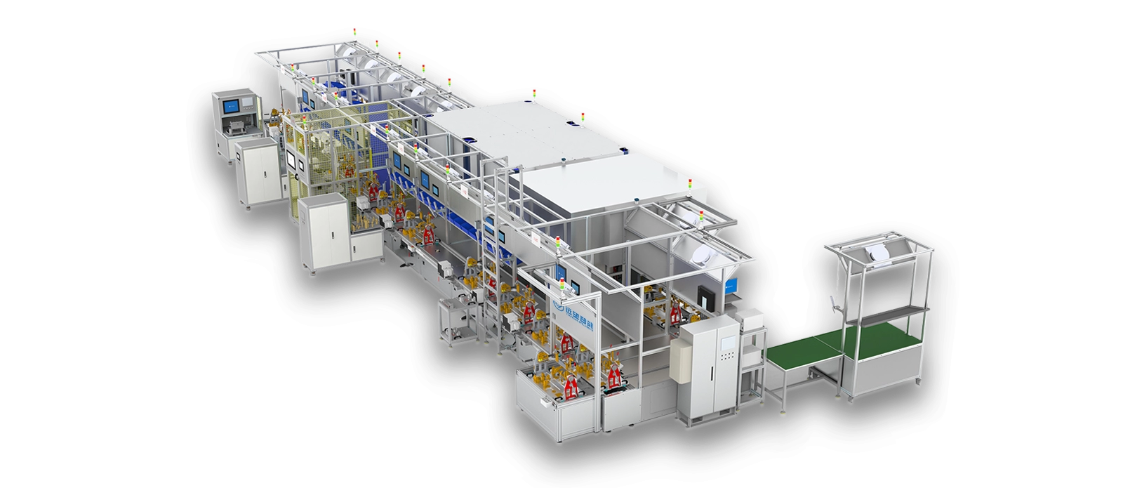 Intelligent assembly and testing production line for automotive air conditioning