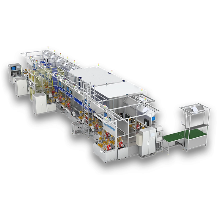 Intelligent assembly and testing production line for automotive air conditioning