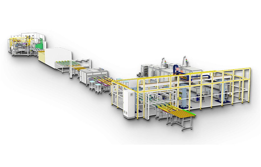 Solar silicon crystal panel production line