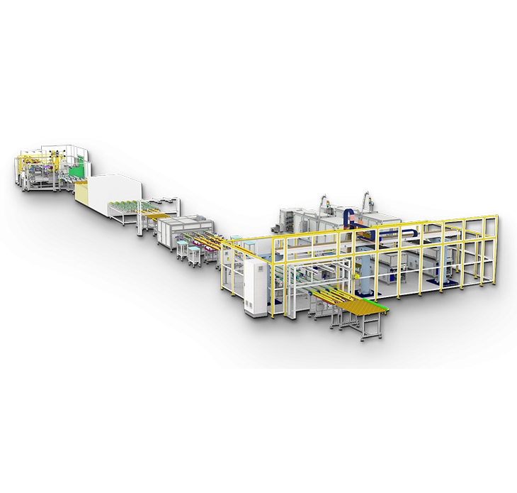 Solar silicon crystal panel production line