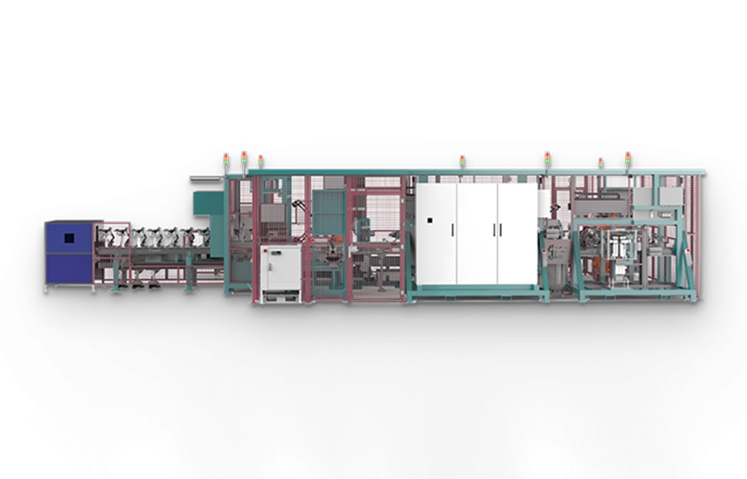 Flexible production line for oil pipe robots