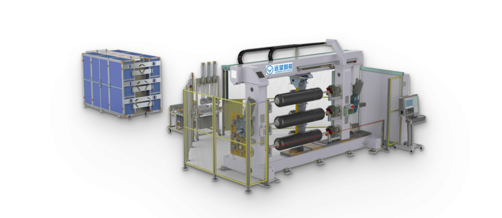 Hydrogen storage tank winding machine